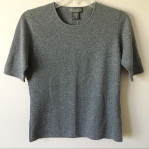 NWT {Banana Republic} 100% Cashmere Top Gray Small